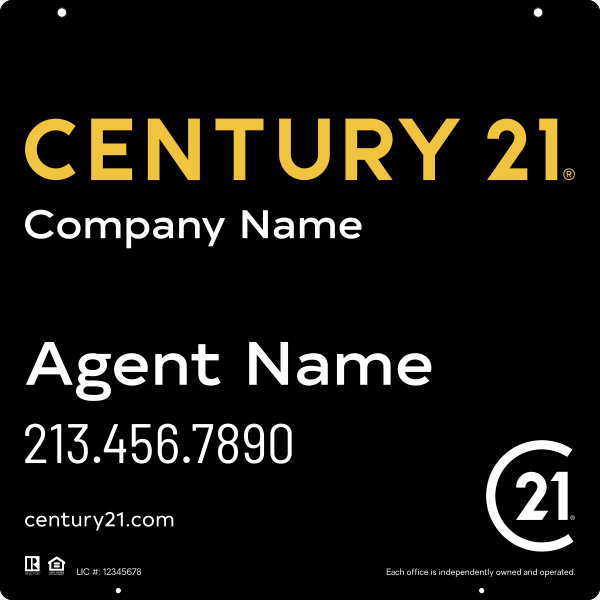 Steel Hanging Panel 24x24 DF - Century 21 | Lowen Sign