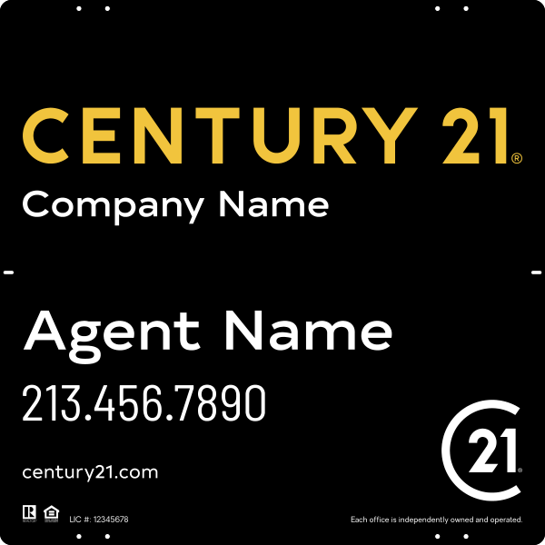 Steel Yard Sign Panel 24x24 DF - Century 21 | Lowen Sign