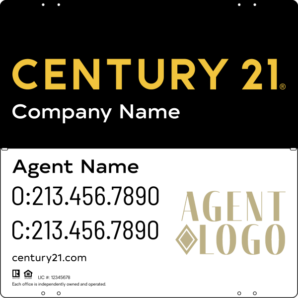 Steel Yard Sign Panel 24x24 DF - Century 21 | Lowen Sign