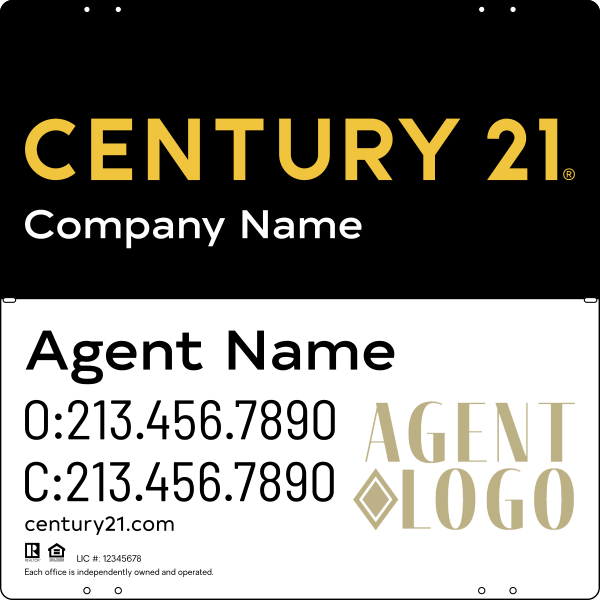 Steel Yard Sign Panel 24x24 DF - Century 21 | Lowen Sign