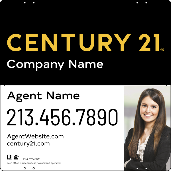 Steel Yard Sign Panel 24x24 DF - Century 21 | Lowen Sign
