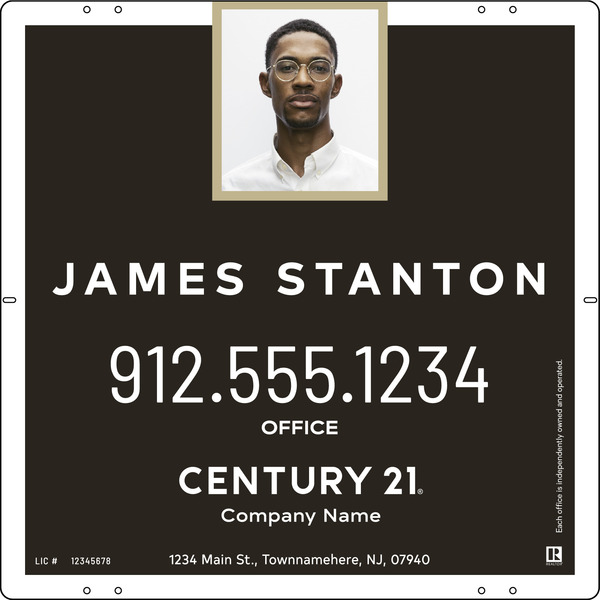 Agent Photo Centric Sign Panel, 24h x 24w, 3mm Aluminum Composite