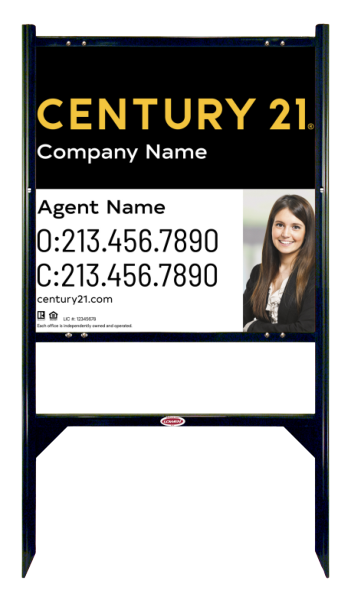 Gibraltar Frame 24x24 Steel  White - Century 21 | Lowen Sign