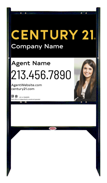 Gibraltar Frame Unit 24x24 Steel Listing White - Century 21 | Lowen Sign