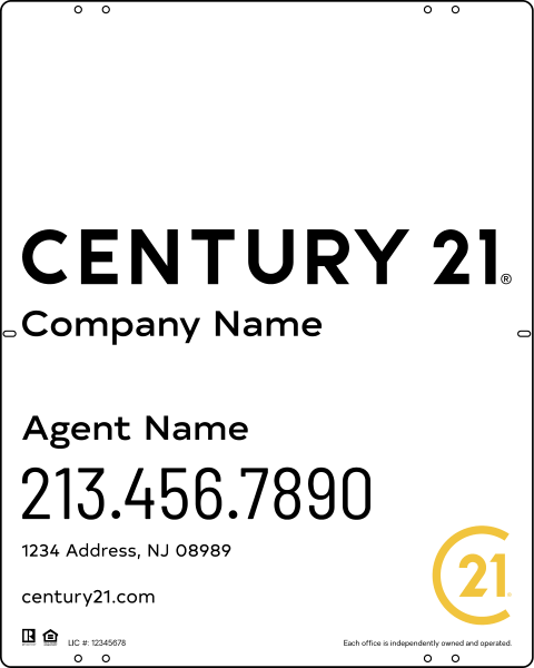 Steel Yard Sign Panel 30x24 DF - Century 21 | Lowen Sign