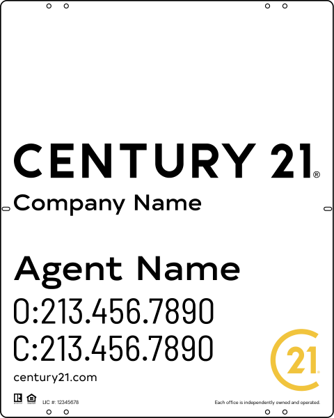 Steel Yard Sign Panel 30x24 DF - Century 21 | Lowen Sign