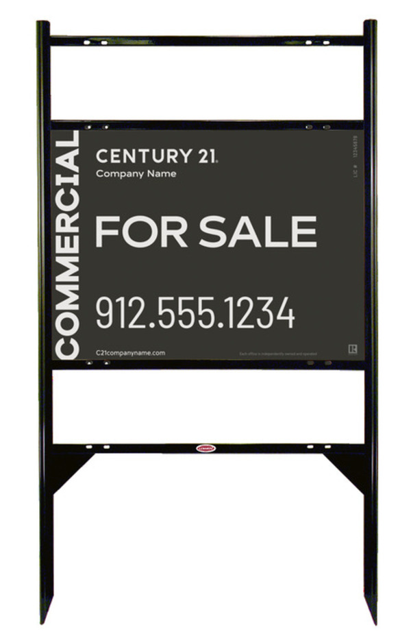 Angle Iron Frame with Two Rider Inserts and Sign Panel Unit, 18h x 24w