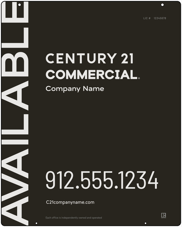 Commercial Office Hanging Sign Panel, 30h x 24w, Steel