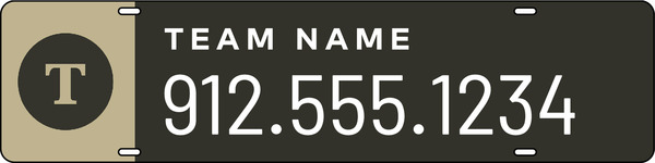 Team Name Sign Rider, 6h x 24w