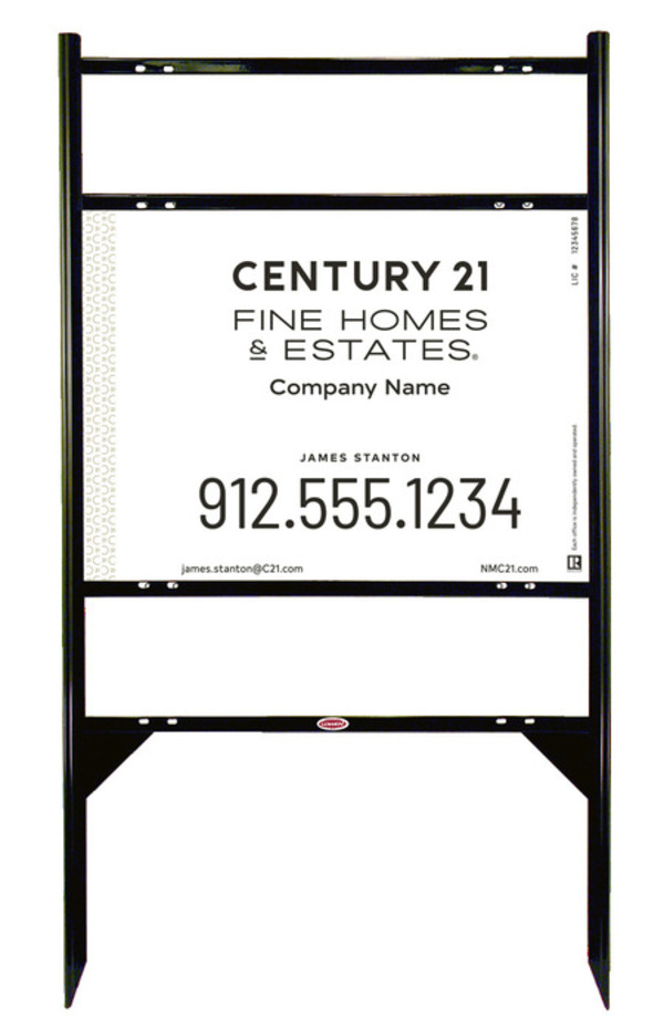 Angle Iron Frame with Two Rider Inserts and Sign Panel Unit, 18h x 24w