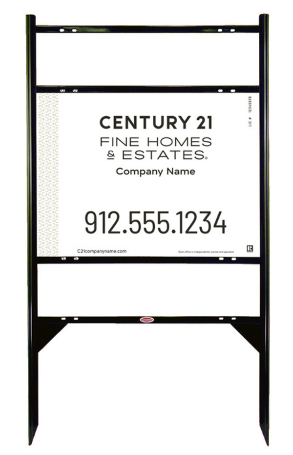 Angle Iron Frame with Two Rider Inserts and Sign Panel Unit, 18h x 24w