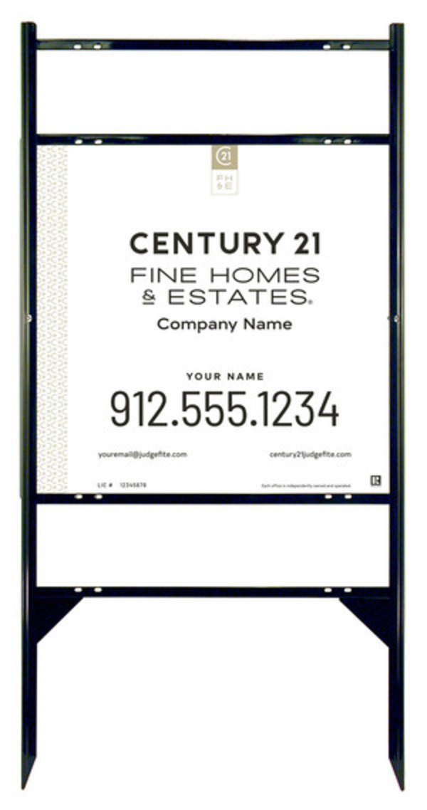 Angle Iron Frame with Two Rider Inserts and Sign Panel Unit, 24h x 24w