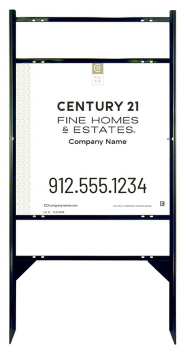 Angle Iron Frame with Two Rider Inserts and Sign Panel Unit, 24h x 24w