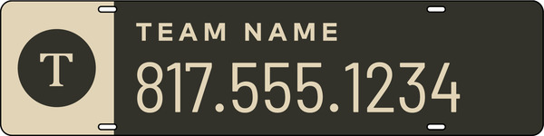 Reflective Team Name Sign Rider, 6h x 24w