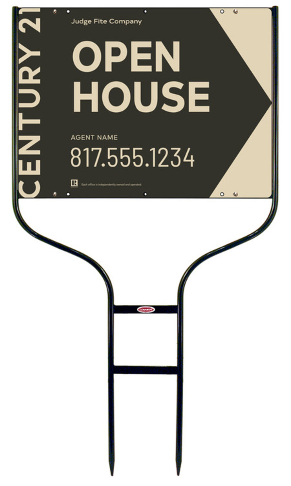 Round Rod Frame and Agent Sign Panel Unit, 18h x 24w