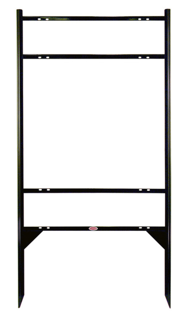 Angle Iron Sign Frame with Two Rider Inserts, 22h x 24w, Black