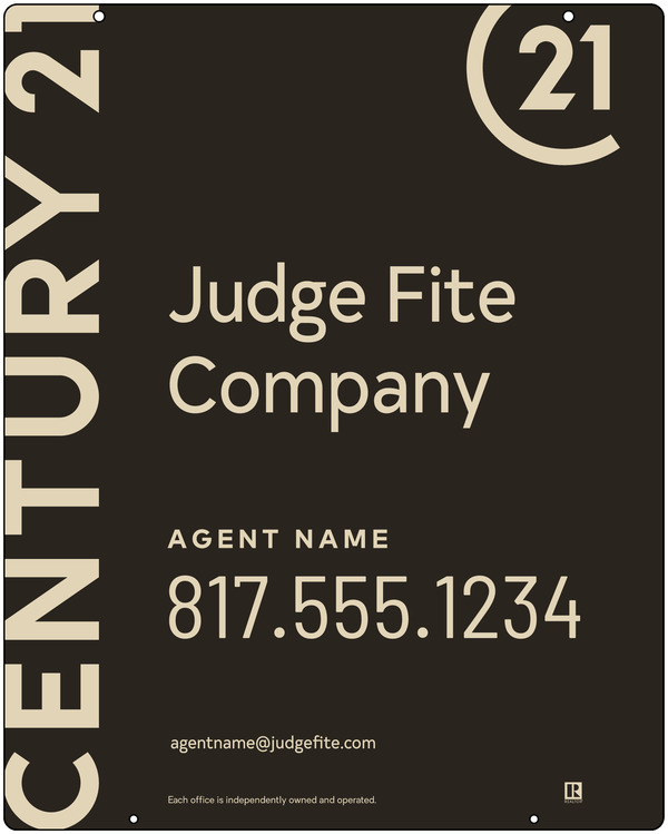 Reflective Agent Hanging Sign Panel, 30h x 24w, Steel