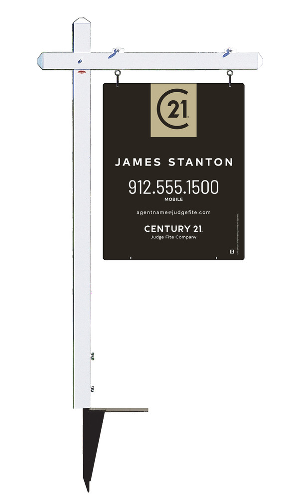 Sign Post and Reflective Agent w C-21 Seal Sign Panel Unit, 30h x 24w