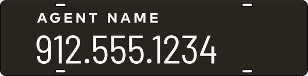Reflective Agent Name Sign Rider, 6h x 24w