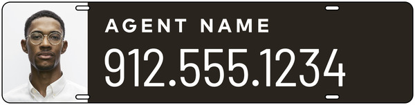 Reflective Agent Photo Sign Rider, 6h x 24w