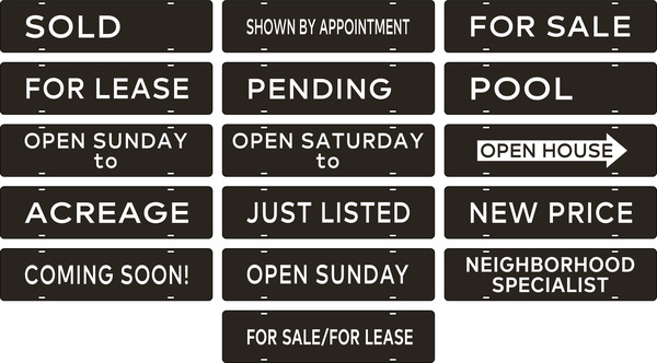 Reflective Message Sign Riders, 6h x 24w