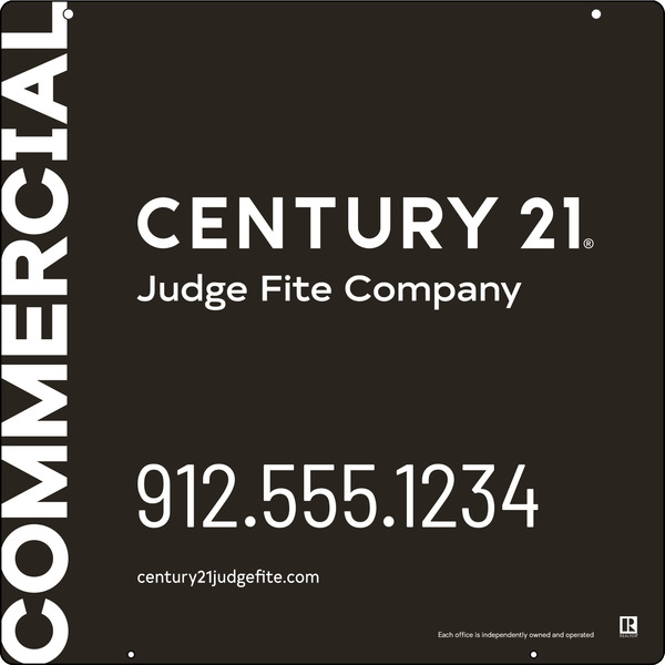 Reflective Commercial Office Hanging Sign Panel, 24h x 24w, Steel