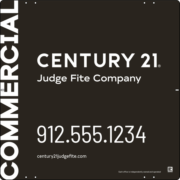 Reflective Commercial Office Sign Panel, 24h x 24w, Steel