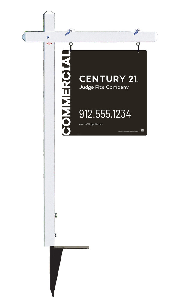 Sign Post and Reflective Office Sign Panel Unit, 24h x 24w
