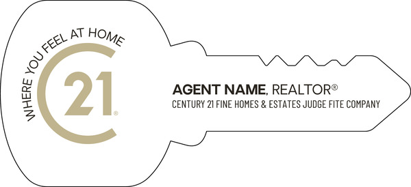 Key Shaped Agent Sign Panel, 16h x 35w, 4mm Corrugated Plastic