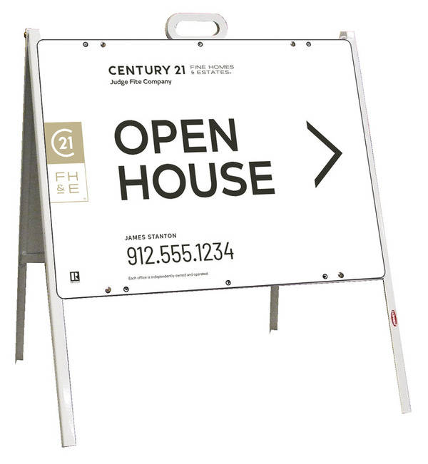 Agent Name Open House A-Frame and Sign Panel Unit, 18h x 24w
