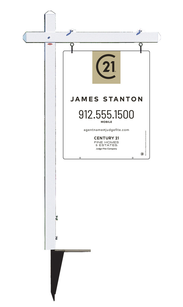 Sign Post and Reflective Agent w C-21 Seal Sign Panel Unit, 30h x 24w