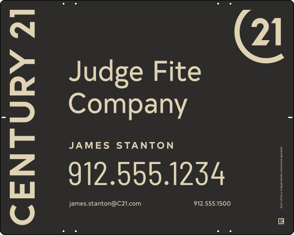 Reflective Agent w Two Phone Numbers Sign Panel, 24h x 30w