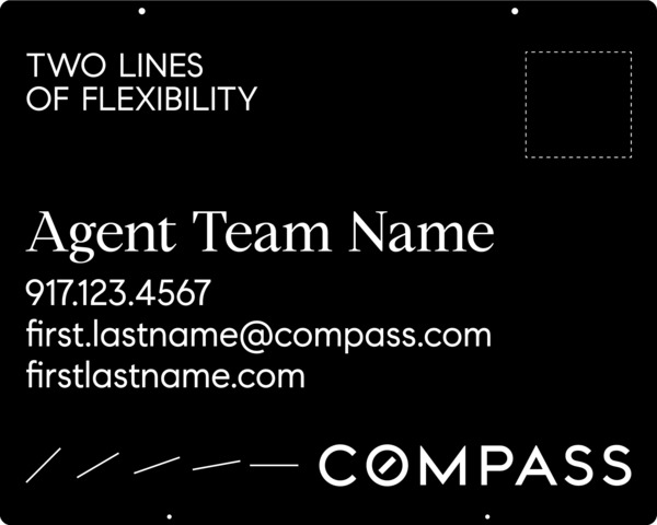 Hanging Agent Sign Panel, 24h x 30w, Steel - Vertical Logo