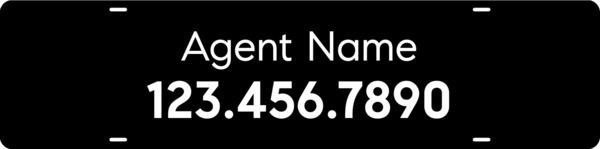 Agent Name Sign Rider, 6h x 24w, Steel
