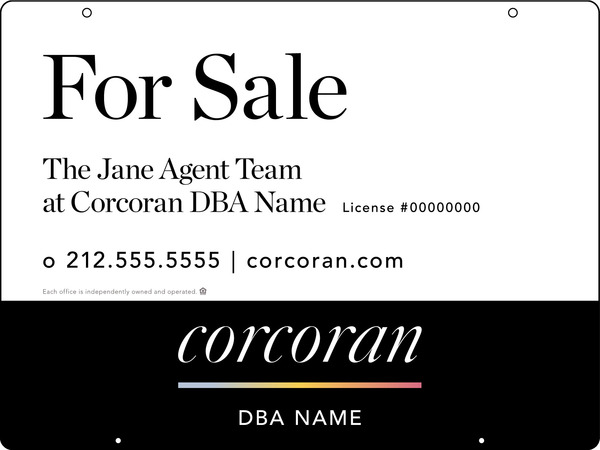 Agent Team Name Hanging Sign Panel, 18h x 24w, 3MM Aluminum Composite
