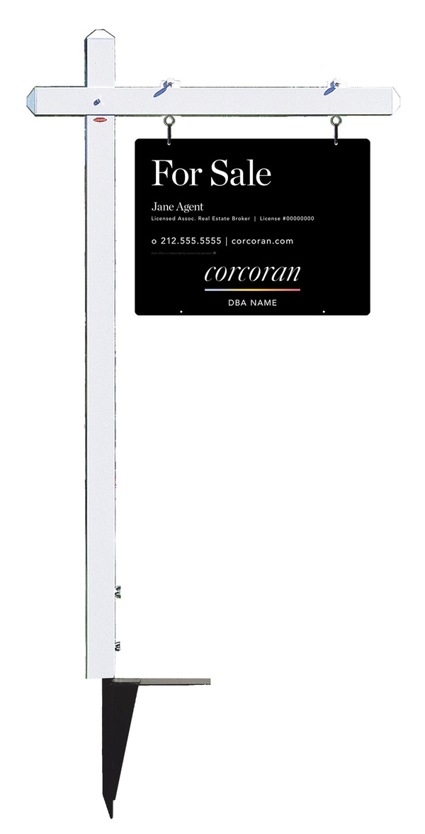 Sign Post and Agent Sign Panel Unit, 18h x 24w, .063 Aluminum