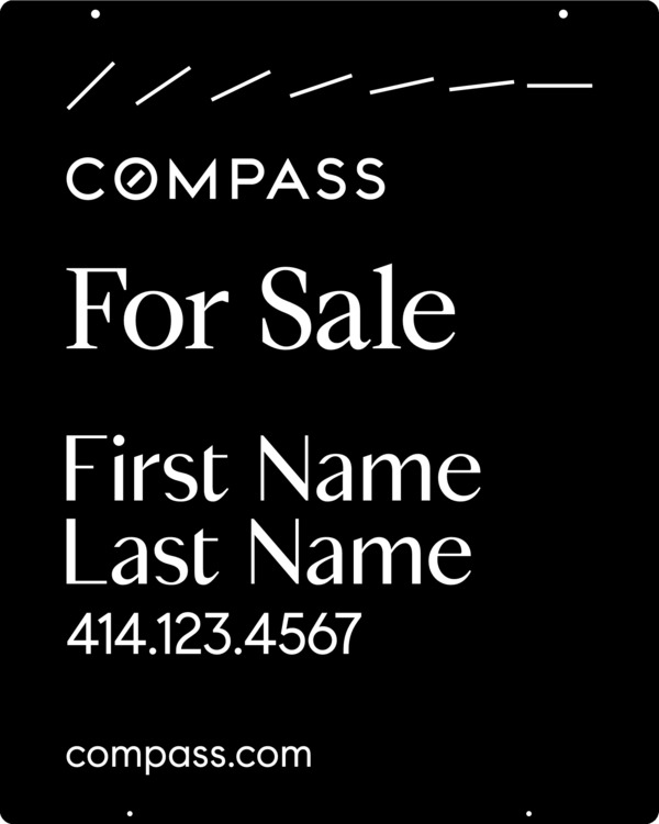 Reflective Agent Hanging Sign Panel, 30h x 24w, 3MM Aluminum Composite