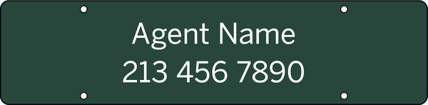 Hanging Agent Sign Rider, 6h x 24w, 3mm Aluminum Composite