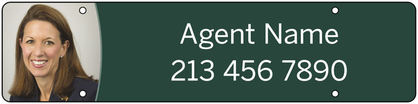 Hanging Agent Photo Sign Rider, 6h x 24w, 3mm Aluminum Composite