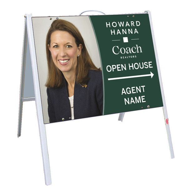 Photo Open House A-Frame and Sign Panel Unit, 18h x 24w, .050 Poly