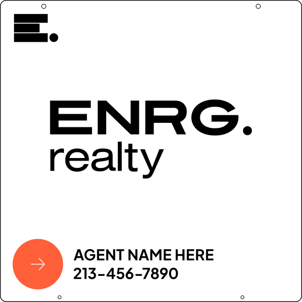Agent Name Hanging Sign Panel, 24h x 24w, .063 Aluminum