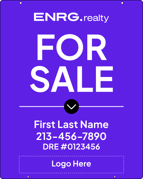 Agent For Sale Hanging Sign Panel, 30h x 24w, Steel