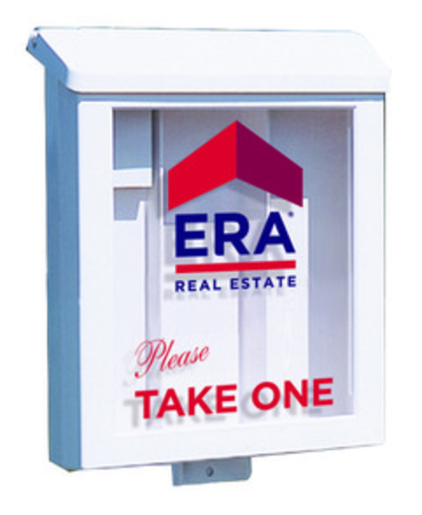 Sign White Plastic Yard Box for Angle Iron Sign Frames and Round Rod Sign Frames
