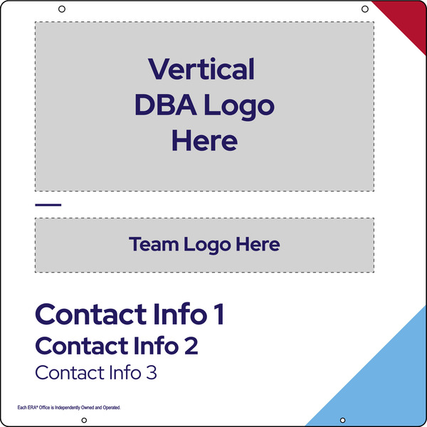 Team Logo Hanging Sign Panel, 24h x 24w, Steel
