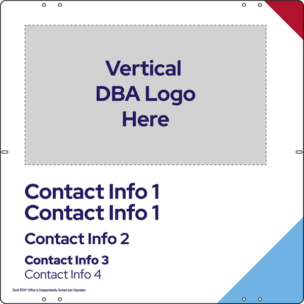 Agent Contact Info Sign Panel, 24h x 24w, Steel