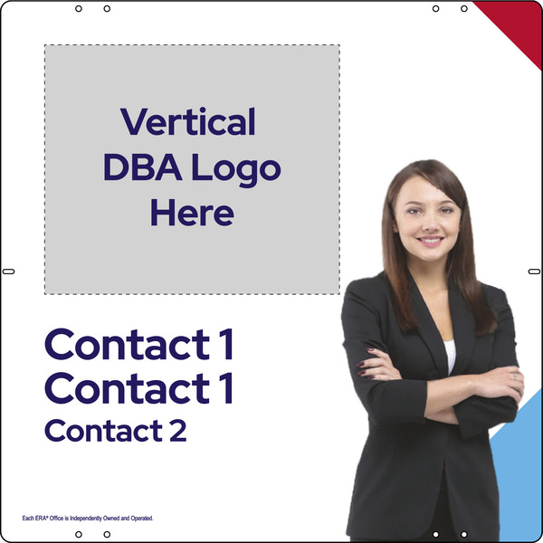 Agent Contact Info w Photo Sign Panel, 24h x 24w, Steel