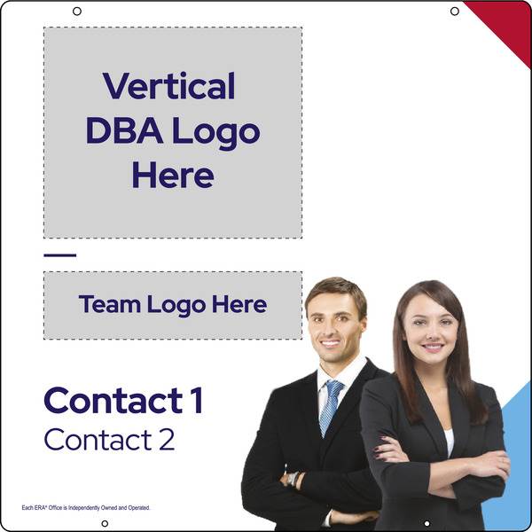 Team Logo w Photo Hanging Sign Panel, 24h x 24w, Steel