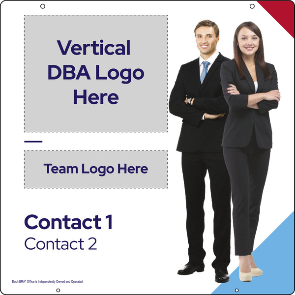 Team Logo w Photo Hanging Sign Panel, 24h x 24w, Steel