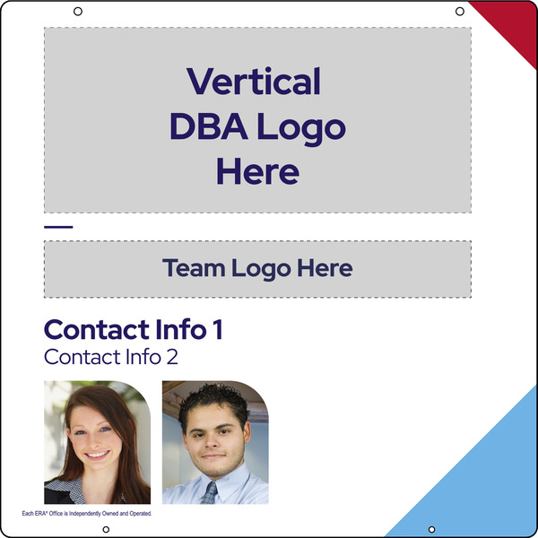 Team Logo w Photos Hanging Sign Panel, 24h x 24w, Steel