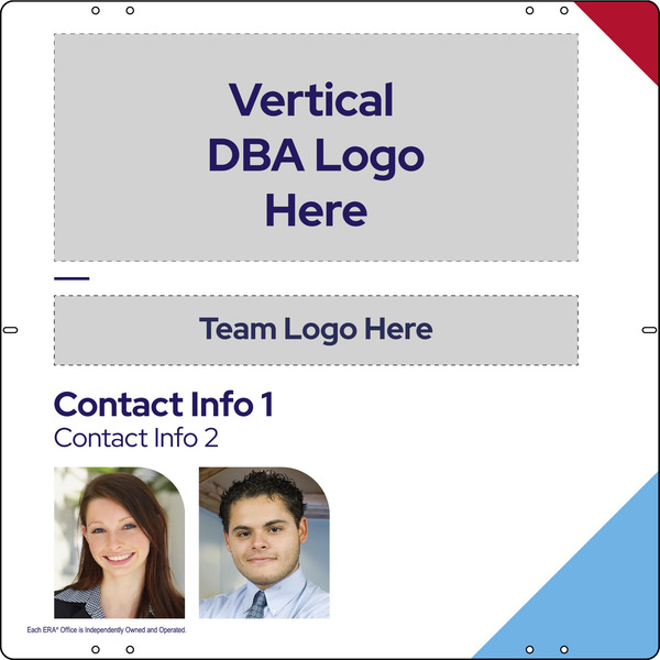 Team Logo w Photos Sign Panel, 24h x 24w, Steel